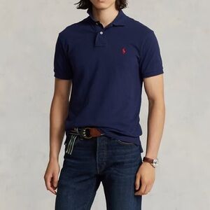 Polo Ralph Lauren The Iconic Mesh Polo Shirt size XL blue / red pony logo